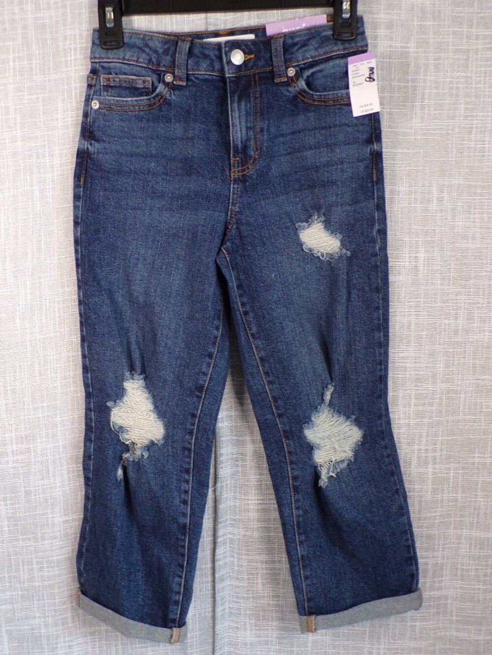 NWT Evsie Girl's 10S Boyfriend Mid-Rise Cuffed Jeans